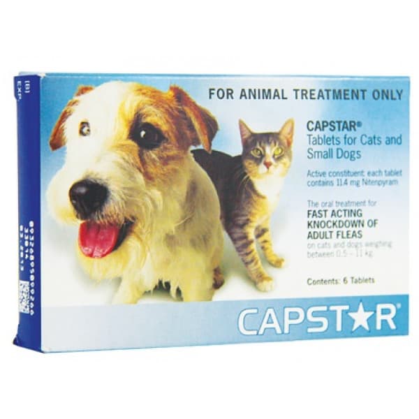 Buy Capstar Flea Treatment For Cats and Dogs 0.5 To 11Kg 6 Tablets Online