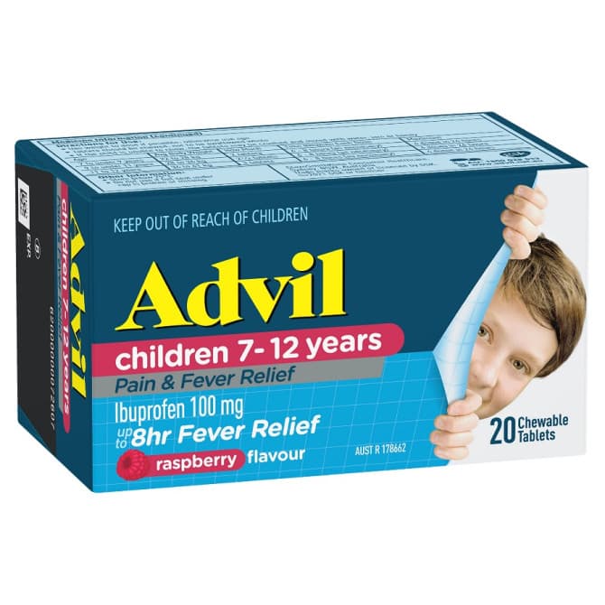 Buy Advil Childrens Pain And Fever Relief Chewable 7 to 12 Years ...